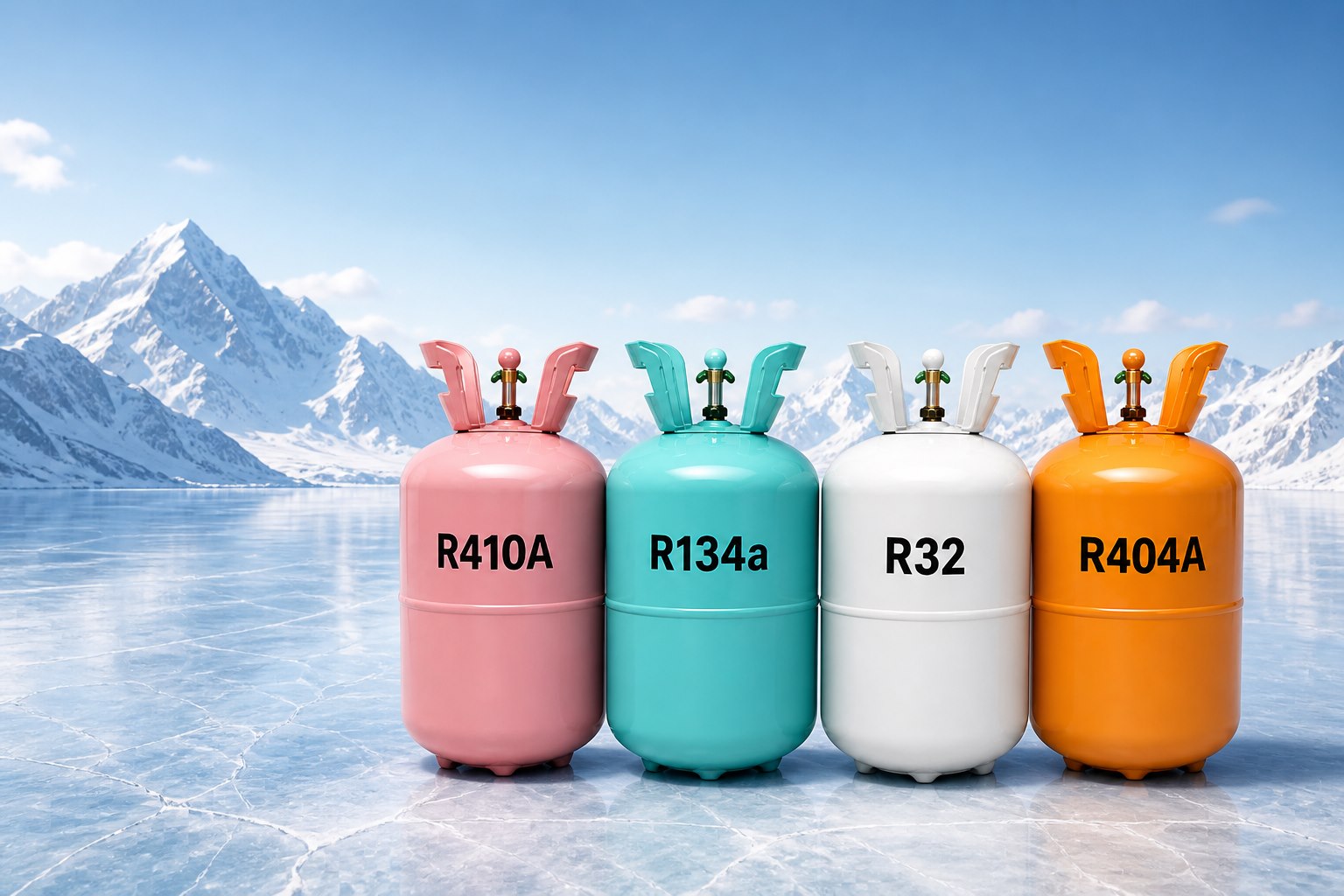 Балони холодоагентів R410A, R134a, R32 та R404A